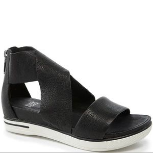 Eileen Fisher black sport sandal.